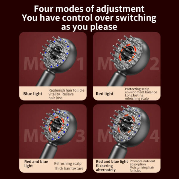 3-in-1 Multi-Functional Red and Blue Light Hair Comb Massager